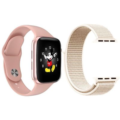 Kit Smartwatch Ld5 Rosa Android Ios+Pulseira Rosa Vintage