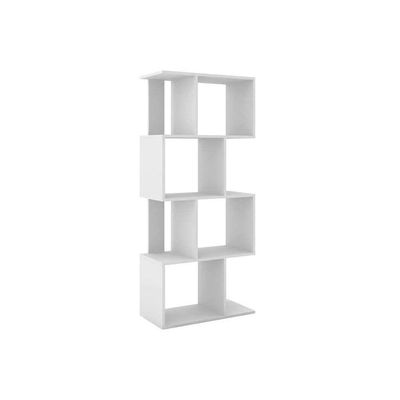 Estante Livreiro Solteiro Esm218 C/ 4 Nichos Branco - Movelbento