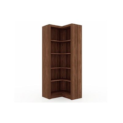 Estante Livreiro Casal Me4132 De Canto C/ 4 Prateleiras Nogal - Tecno Mobili