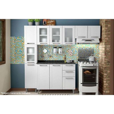 Armário De Cozinha Modulado Múltipla 6000 2 Portas Branco - Bertolini
