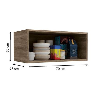 Armário De Cozinha Modulado Maxxi G769 1 Porta Basculante Nogal - Kappesberg