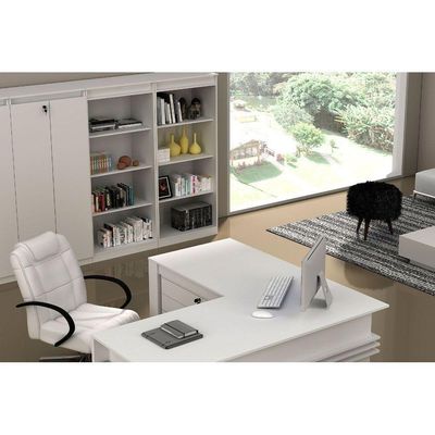 Armário De Escritório Me4151 2 Portas C/ Chave Branco - Tecno Mobili