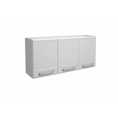 Armário Aéreo P/ Cozinha Evidence 7008 C/ 3 Portas 120cm Branco Bertolini