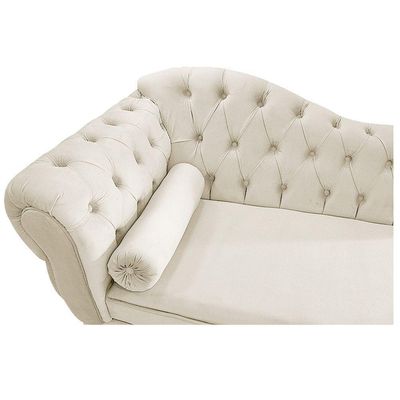 Diva Recamier Diana 130cm Lado Direito Corano - Adj Decor Cor Bege