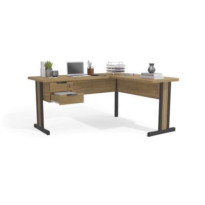 Mesa Canto P/escritório 1170a C/ 2 Gavetas Itapuã - Kappesberg