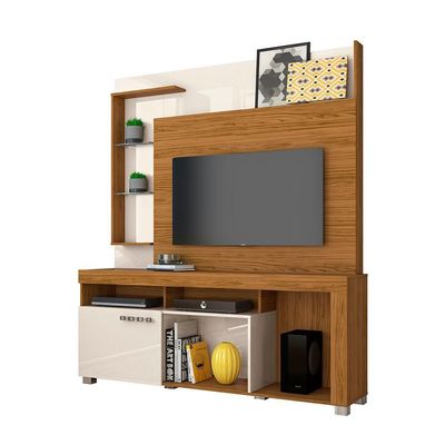 Estante Home Theater Madetec Ícaro Para Tv De Até 50U0027 - Madetec Cor Naturale/Off White