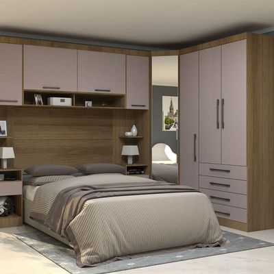 Modulo Guarda Roupa Canto Eucamoveis Paris 1 Porta C Espelho