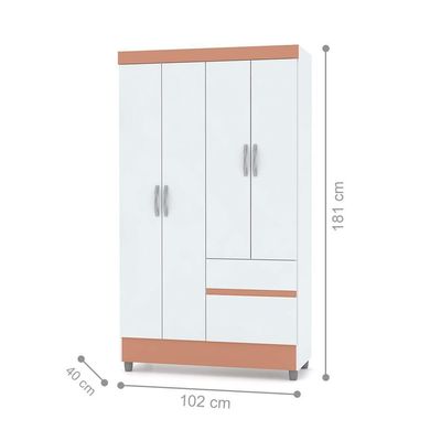 Roupeiro 4 Portas Venga Branco Camarim