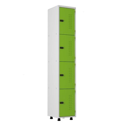 Armário Roupeiro Aço 4 Portas Academia Guarda Volume Verde