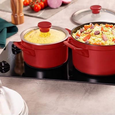 Jogo De Panelas Em Cerâmica Indução Clear Com 5 Peças Ceraflame Pomodoro
