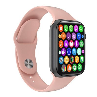 Smartwatch Iwo9 Lite Rosa Cx Ligação Monitor Cardíaco