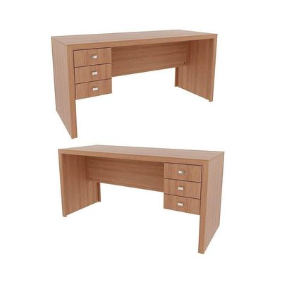 Mesa De Computador Me4113 C/ 3 Gavetas Amêndoa - Tecno Mobili