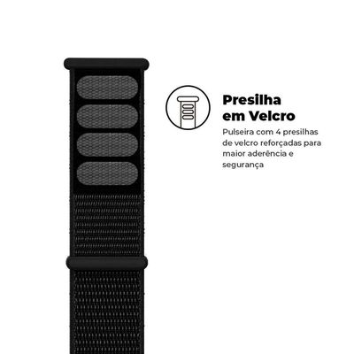 Pulseira para Apple Watch 42 / 44 / 45MM Ballistic - Preta - Gshield
