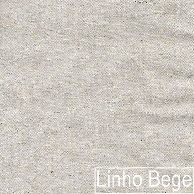Kit Diva Recamier Azura 185cm Lado Esquerdo e 02 Poltronas Classic Linho Bege