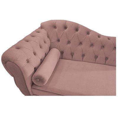 Diva Recamier Diana 140cm Lado Direito Linho - Adj Decor Cor Rosê