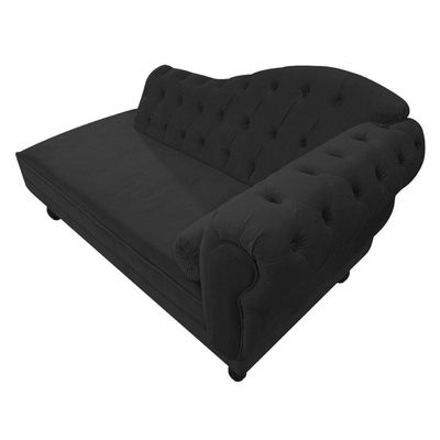 Diva Recamier Diana 130cm Lado Esquerdo Corano - Amarena Móveis Cor Preto