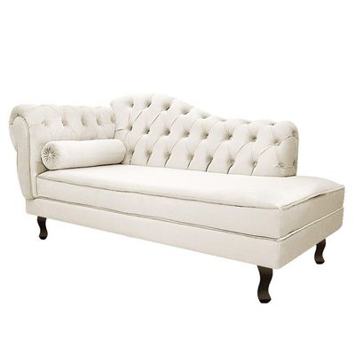 Diva Recamier Diana 130cm Lado Direito Corano - Amarena Móveis Cor Bege