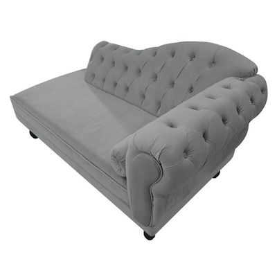 Diva Recamier Diana 130cm Lado Esquerdo Corano - Adj Decor Cor Cinza