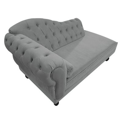 Diva Recamier Diana 130cm Lado Direito Corano - Adj Decor Cor Cinza