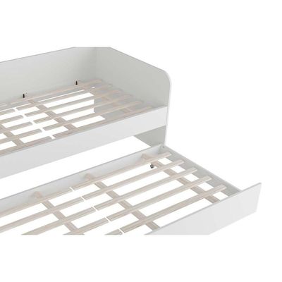 Sofá Cama Solteiro Cm8032 C/ Auxiliar Branco - Tecno Mobili