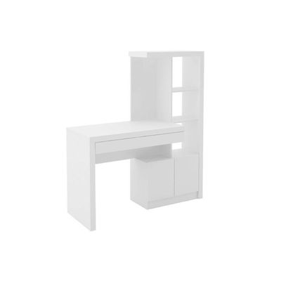 Mesa Escrivaninha Casal Me4143 C/ 2 Portas E 1 Gaveta Branco - Tecno Mobili