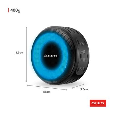 Caixa de Som Speaker AIWA SP-02 10W BT 16H IP65 RGB USB TWS Bivolt