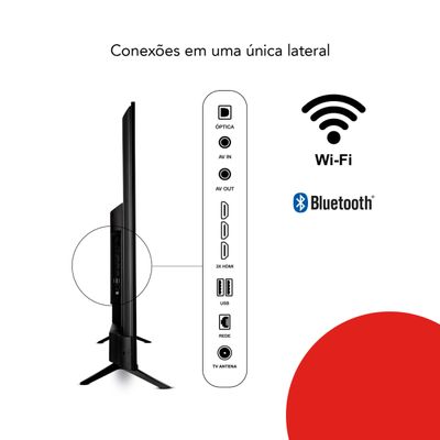 Smart TV AIWA 50” Android 4K Borda Ultrafina HDR10 Dolby Áudio AWS-TV-50-BL-02-A Bivolt