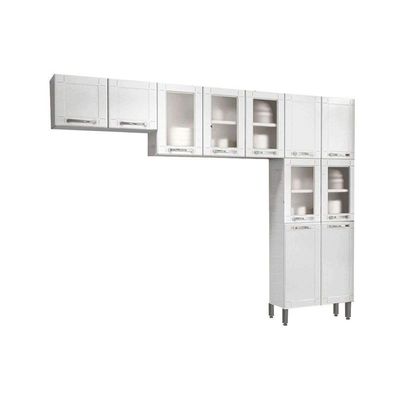 Kit De Cozinha Completa 3 Peças Múltipla (2 Armários + 1 Paneleiro) Cpt96 Branco - Bertolini