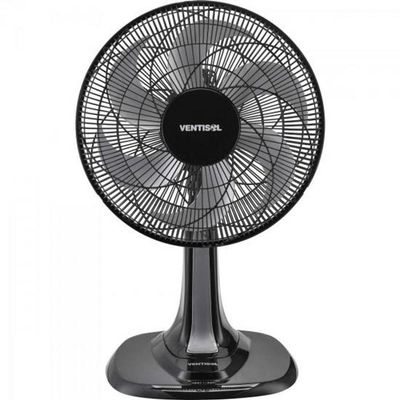 Ventilador De Mesa 30 Cm Com 6 Pas 220V Turbo 6 Preto/Cinza Ventisol 220v
