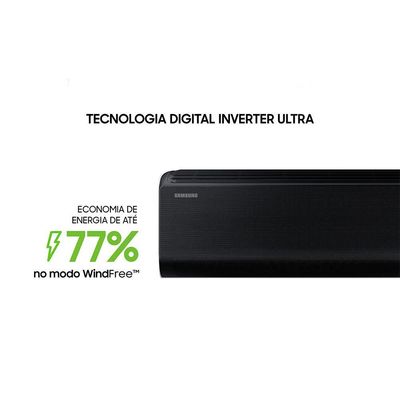 Ar Condicionado Split Inverter Samsung Windfree Black Edition 18.000 Btus Quente E Frio 220v