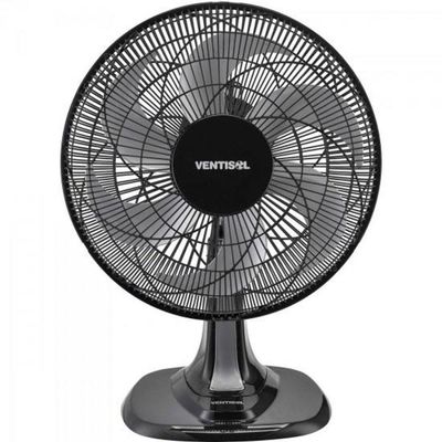 Ventilador De Mesa 40 Cm Com 6 Pas 220V Turbo 6 Preto/Cinza Ventisol 220v
