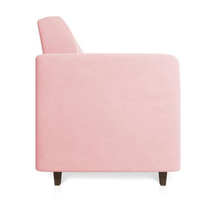 Sofá 03 Lugares Arezzo Suede Pés Chanfrado Tabaco - D'rossi Cor Rosa Bebê