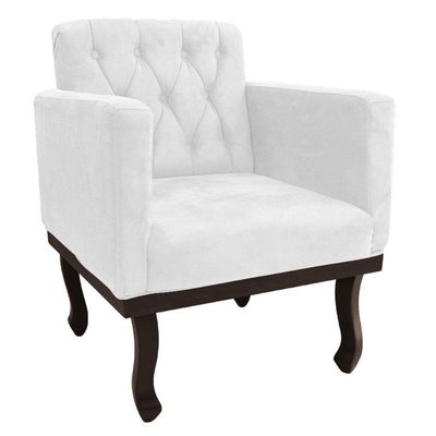 Kit Diva Recamier Diana 160Cm Lado Direito E 01 Poltrona Classic Corano - Doce Sonho Móveis Branco