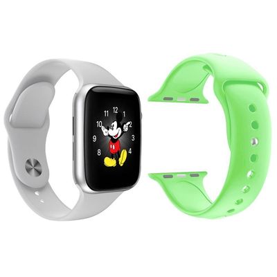 Kit 1 Smartwatch Ld5 Branco Android Ios+Pulseira Verde