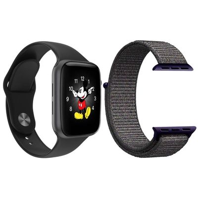 Kit Smartwatch Ld5 Preto +Pulseira Azul Marinho