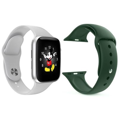Kit Smartwatch Ld5 Branco +Pulseira Verde Escuro