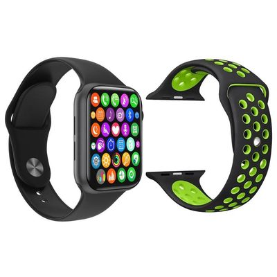 Kit Smartwatch Iwo8 Lite Plus Preto + Pulseira Preto Verde