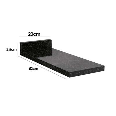 Tampo p/ Balcão Cozinha B647 25cm Preto (Black) - Kappesberg