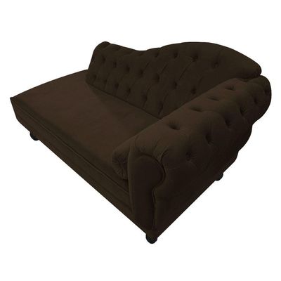 Diva Recamier Diana 130Cm Lado Esquerdo Corano - Doce Sonho Móveis Cor Marrom