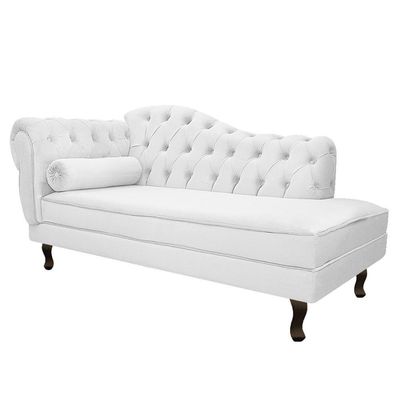 Diva Recamier Diana 130Cm Lado Direito Corano - Doce Sonho Móveis Cor Branco