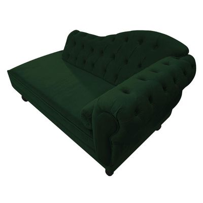 Diva Recamier Diana 130Cm Lado Esquerdo Suede - Amarena Móveis Cor Verde
