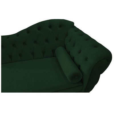 Diva Recamier Diana 130Cm Lado Esquerdo Suede - Amarena Móveis Cor Verde