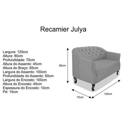 Namoradeira Julia A02 Corano - Amarena Móveis Cor Cinza