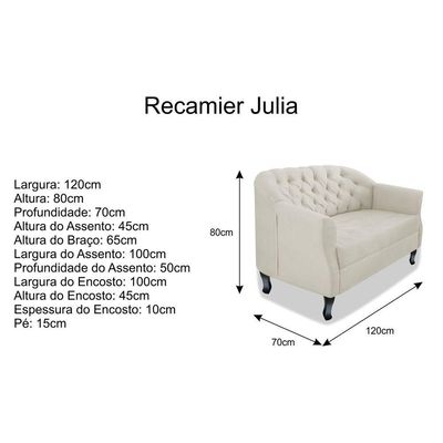 Kit Namoradeira E 02 Poltrona Julia Corano Bege