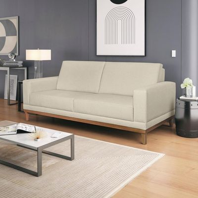 Sofa 2 Lugares 145 Cm Crons Linho Cru Vazzano Cru