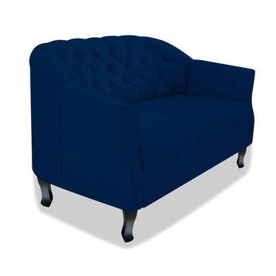 Namoradeira Julia A02 Suede - Doce Sonho Móveis Azul Marinho