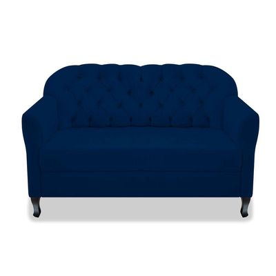 Namoradeira Julia A02 Suede - Doce Sonho Móveis Azul Marinho