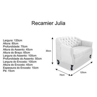 Namoradeira Julia A02 Corano - Adj Decor Cor Branco