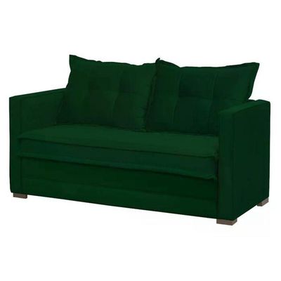 Sofa Cama 02 Lugares Londres Suede Verde D'monegatto Suede Verde