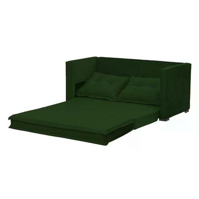 Sofa Cama 02 Lugares Londres Suede Verde D'monegatto Suede Verde